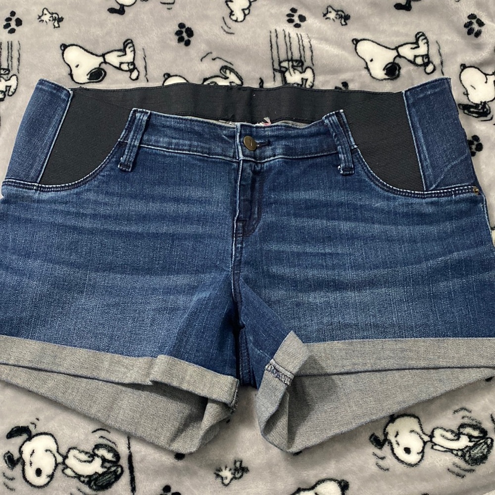 Maternity jean shorts